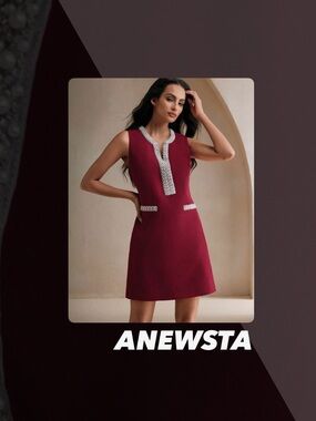 EUC Anewsta Embellished Sheath Dress